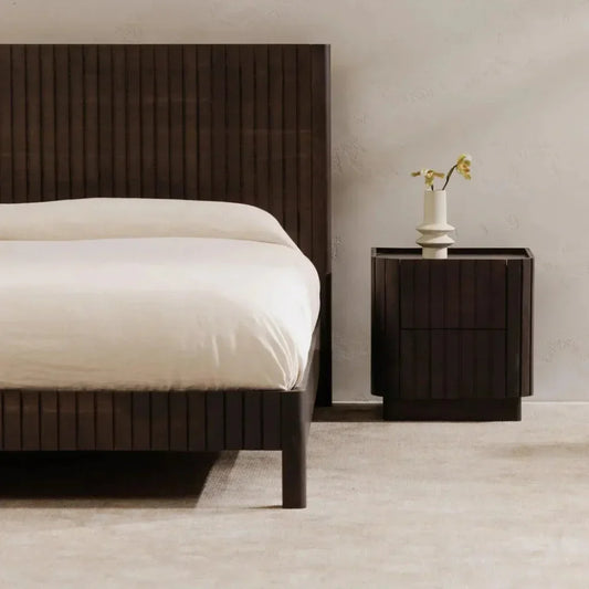 Povera Wood Nightstand - LOOMLAN - Moe's Home - Nightstands