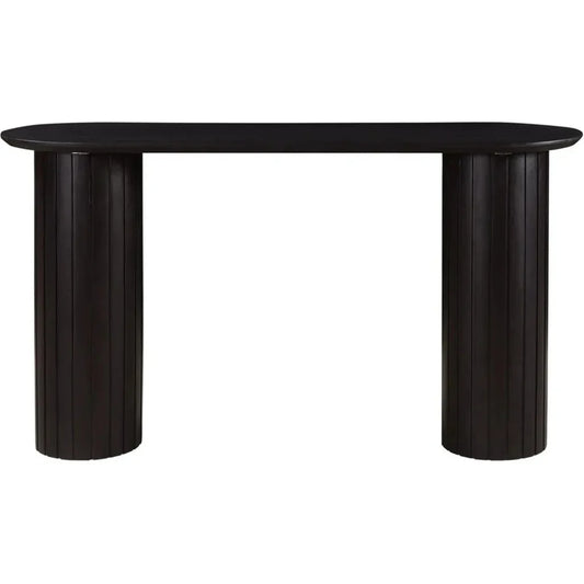 Povera Wood Oval Console Table - LOOMLAN - Moe's Home - Console Tables