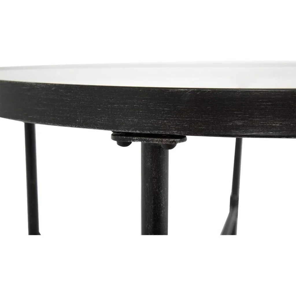 Provence Iron Round Outdoor Bistro Table-Outdoor Dining Tables-Sunset West-LOOMLAN