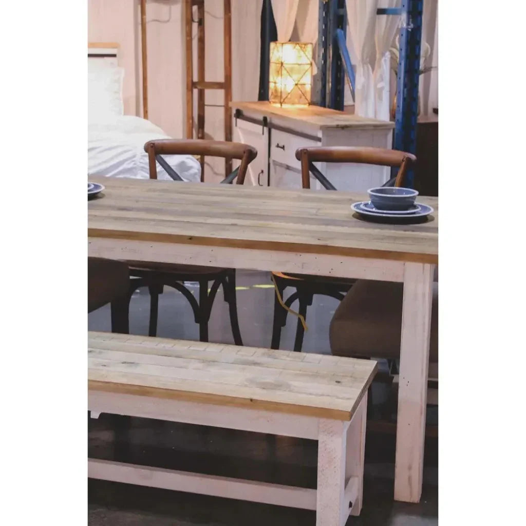 Provence Wood Brown Bench - LOOMLAN - LH Imports - Dining Benches