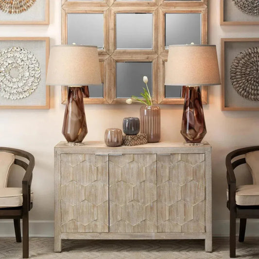 Purple Blown Glass Watercolor Table Lamp - LOOMLAN - Jamie Young - Table Lamps