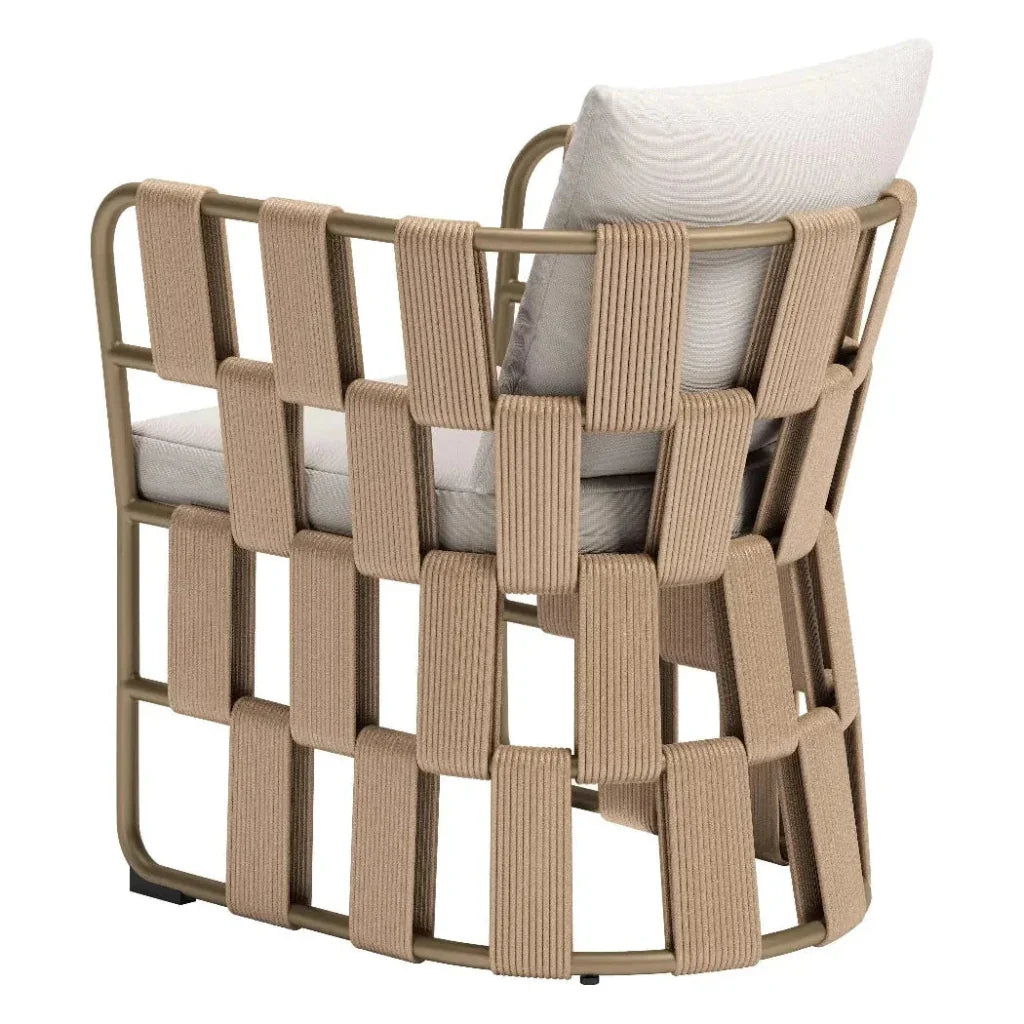 Quadrat White Dining Arm Chair-Outdoor Dining Chairs-Zuo Modern-LOOMLAN