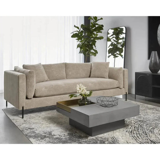 Quill Natural Concrete Coffee Table - LOOMLAN - SUNPAN - Coffee Tables