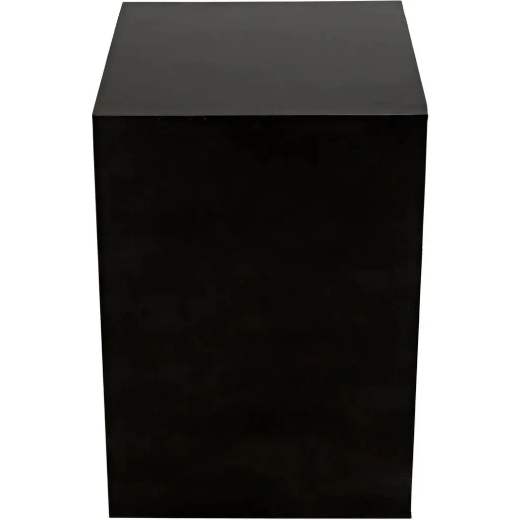 Quintin Black Steel Rectangle Side Table - LOOMLAN - Noir - Side Tables