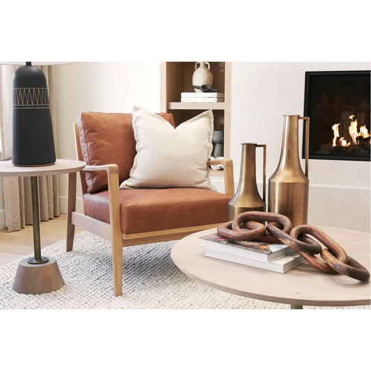 Raeleigh Faux Leather Accent Chair