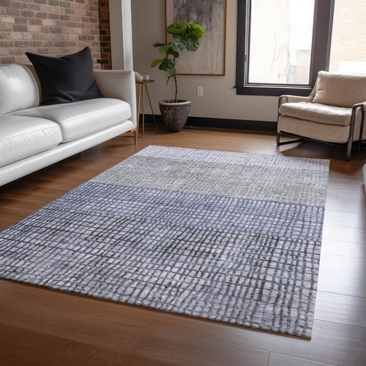 Raeon Denim Washable Indoor-Outdoor Rug
