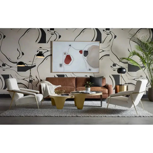 Rafael Leather Brown Sofa - LOOMLAN - SUNPAN - Sofas & Loveseats