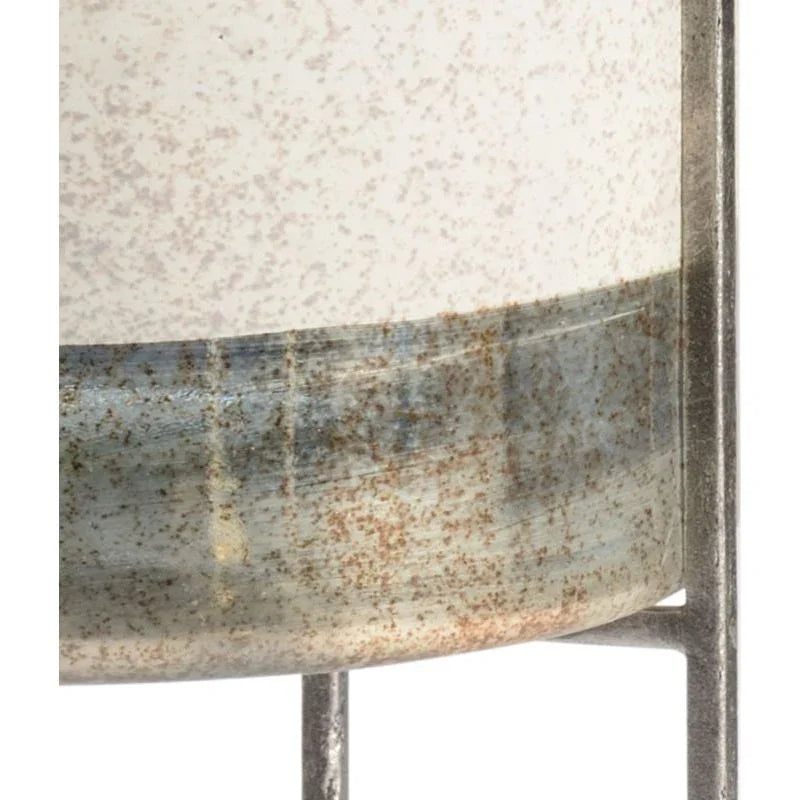 Ragsdale Rustic Silver Trim Patio Candleholder - LOOMLAN - Chelsea House - Candle Holders