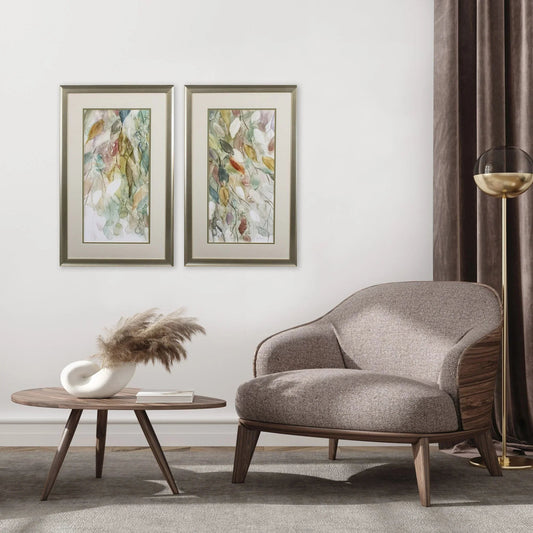 Rainy Cascade Blue Framed Wall Art 2PC