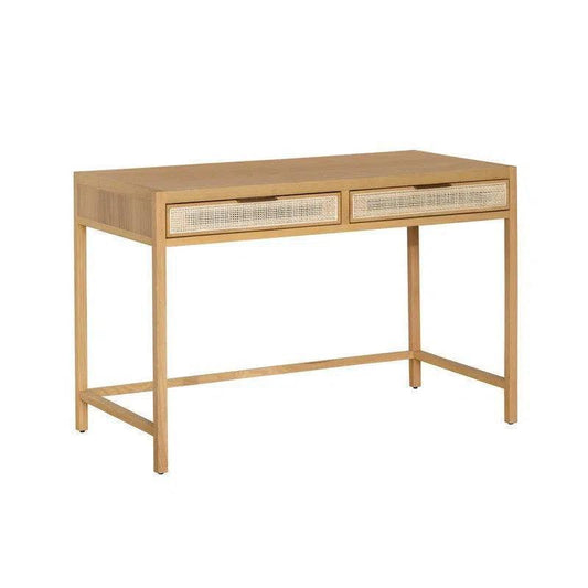 Rattan Desk - Natural-Home Office Desks-LH Imports-LOOMLAN