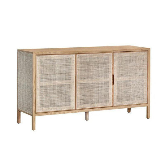 Rattan 3 Door Sideboard - Natural - LOOMLAN - LH Imports - Sideboards