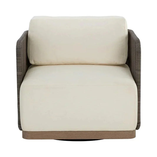 Ravenna Swivel Armchair Stinson Cream Outdoor Chair-Outdoor Lounge Chairs-SUNPAN-LOOMLAN