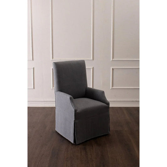 Reba Smoke Fabric Dining Chair - LOOMLAN - Peninsula Home - Dining Chairs