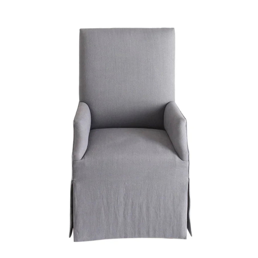 Reba Smoke Fabric Dining Chair - LOOMLAN - Peninsula Home - Dining Chairs