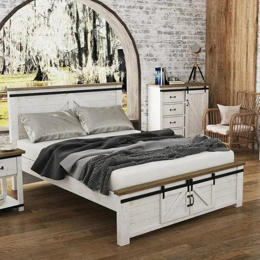 Reclaimed Wood Two Tone Provence 4 Drawer Chest - LOOMLAN - LH Imports - Chests