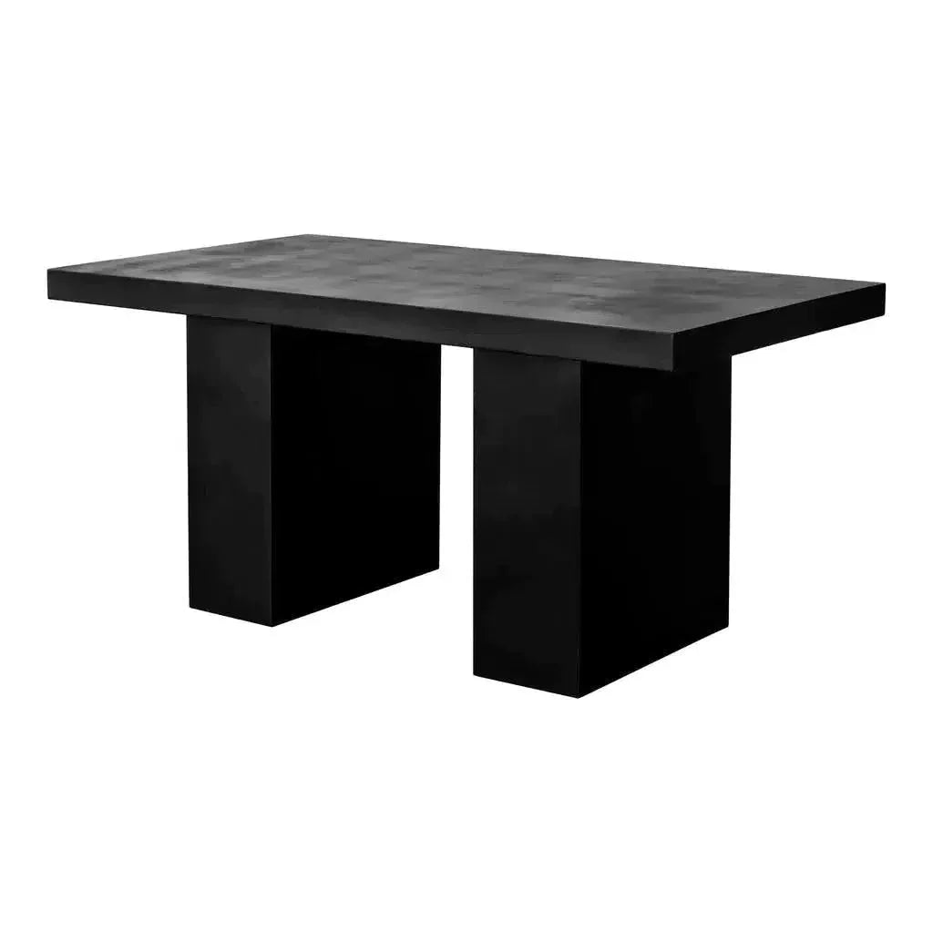 Rectangular Black Cement Outdoor Dining Table-Outdoor Dining Tables-Moe's Home-LOOMLAN