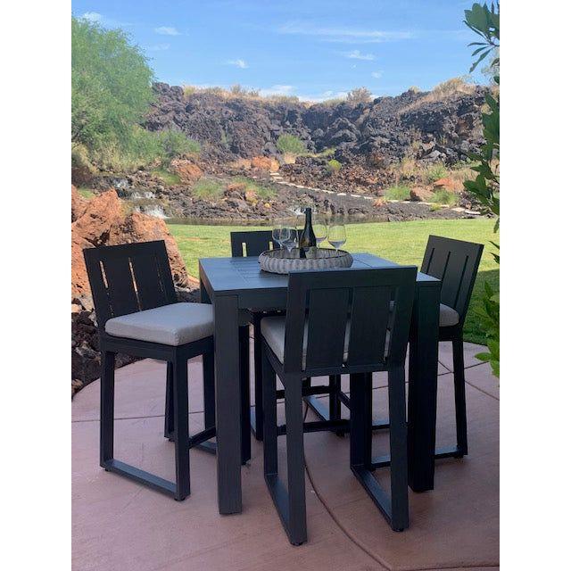 Redondo Aluminum Made Outdoor Pub Table-Outdoor Counter Tables-Sunset West-LOOMLAN