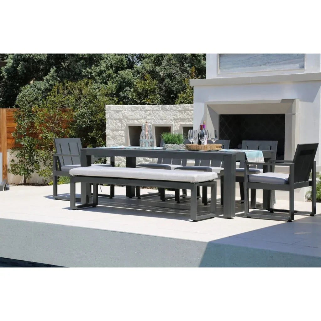 Redondo Aluminum Outdoor Dining Table-Outdoor Dining Tables-Sunset West-LOOMLAN