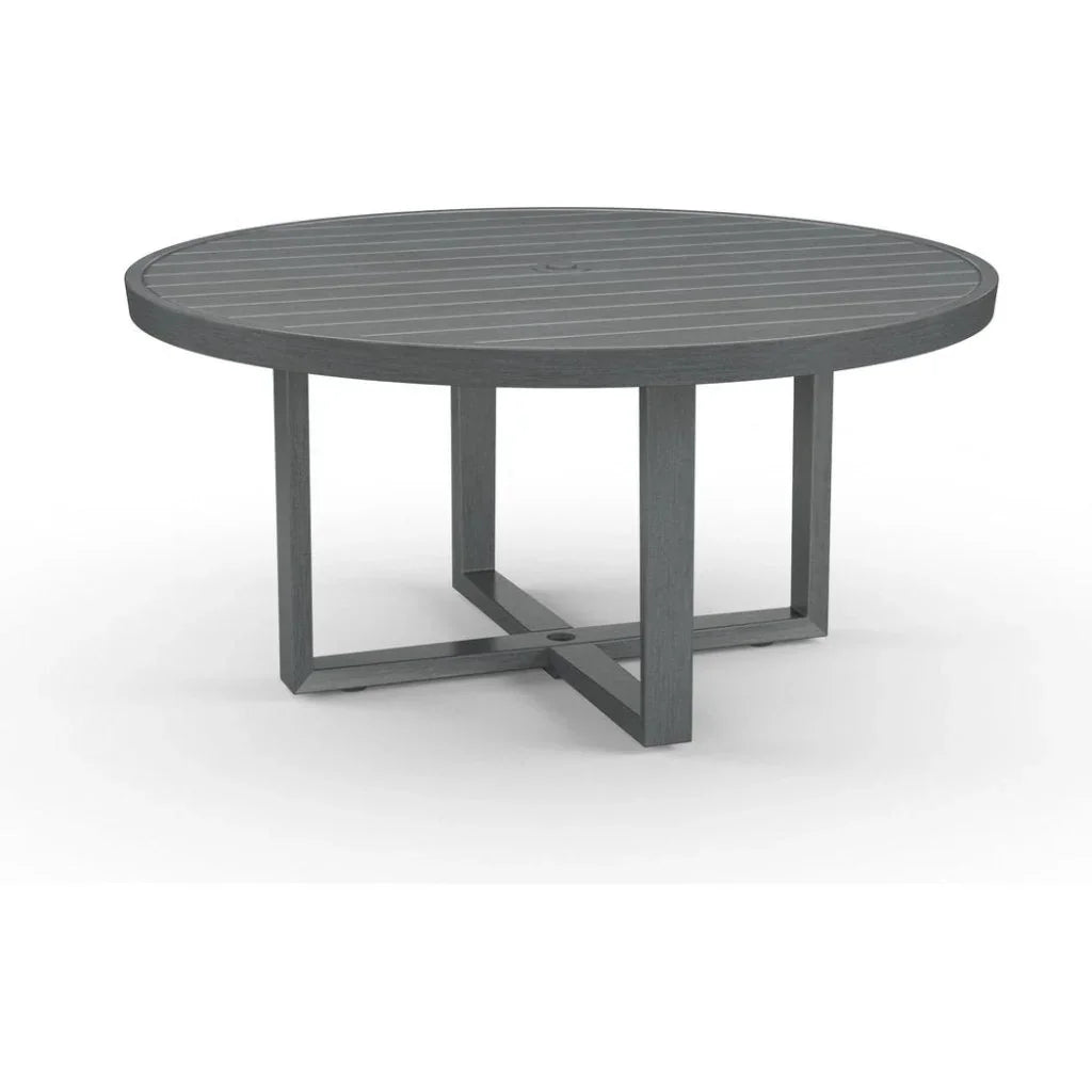 Redondo Aluminum Round Outdoor Dining Table-Outdoor Dining Tables-Sunset West-60" Dia-LOOMLAN
