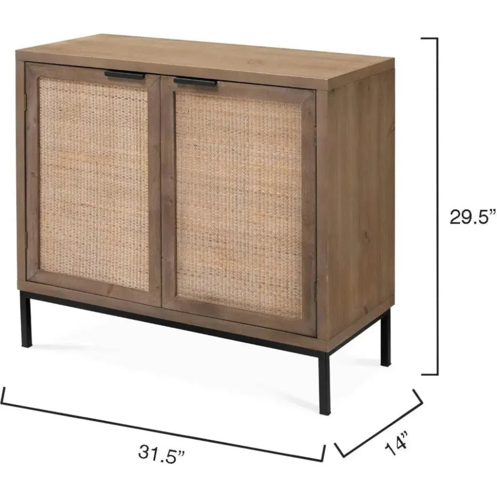 Reed Rattan 2 Door Accent Cabinet - LOOMLAN - Jamie Young - Accent Cabinets