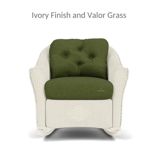 Reflections 3PC Lounge Set Rocker Chair Ottoman & Table-Outdoor Lounge Sets-Lloyd Flanders-LOOMLAN