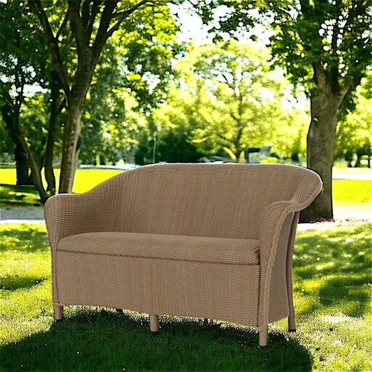 Reflections Wicker Loveseat Padded Seat Lloyd Flanders - LOOMLAN - Lloyd Flanders - Outdoor Sofas & Loveseats