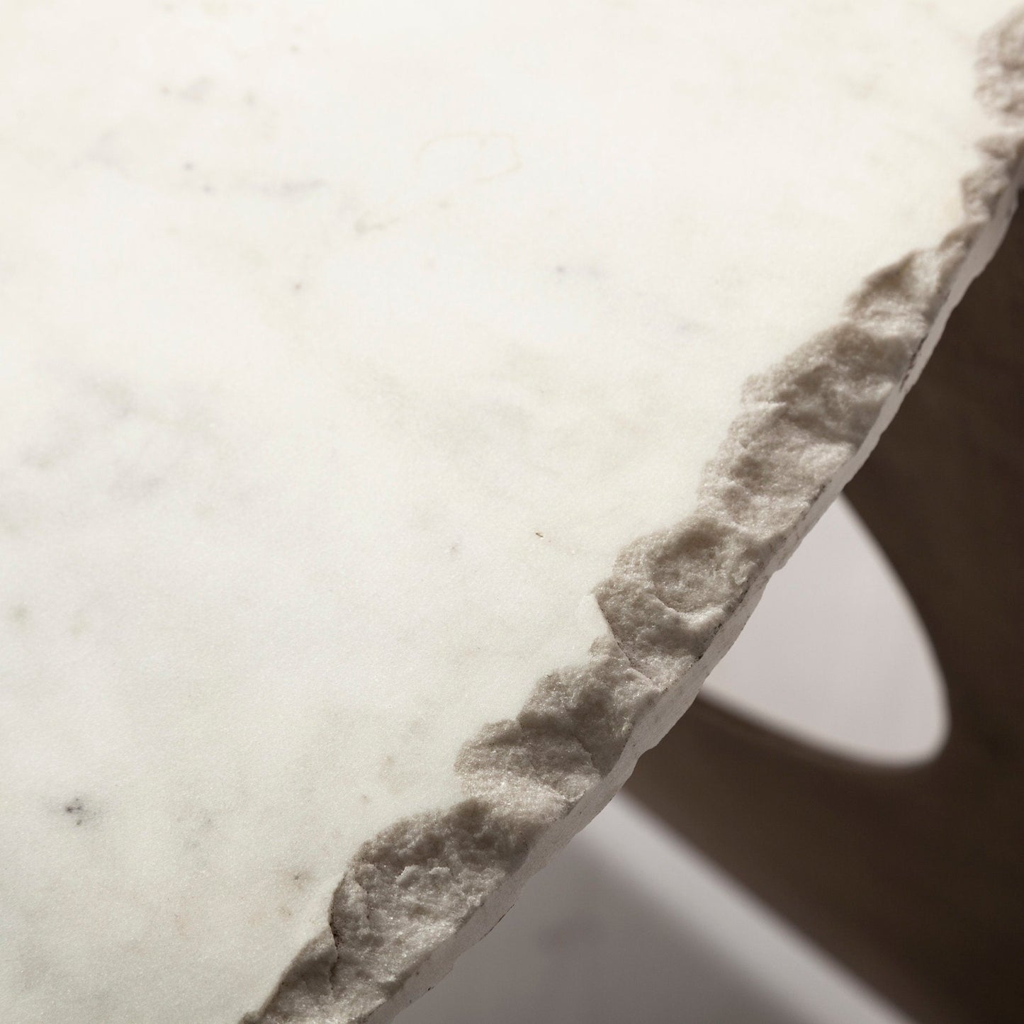 Reinhold White Marble Top Round Coffee Table