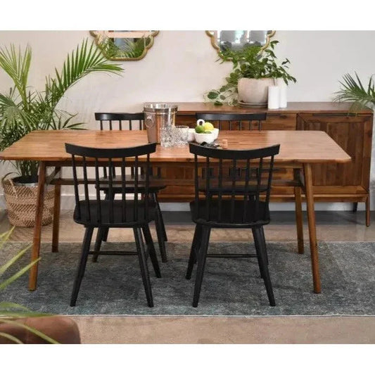 Remix Solid Wood Dining Table for 6 People-Dining Tables-LH Imports-LOOMLAN