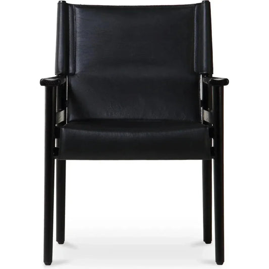 Remy Buffalo Leather Dining Armchair - LOOMLAN - Moe's Home - Dining Chairs