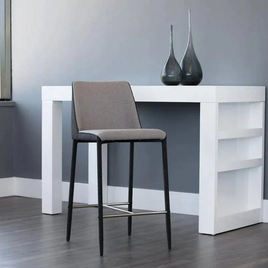Renee Counter Stool Armour Grey Sleek Modern - LOOMLAN - SUNPAN - Counter Stools