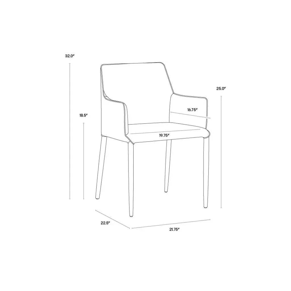Renee Fabric Dining Chair - LOOMLAN - SUNPAN - Dining Chairs
