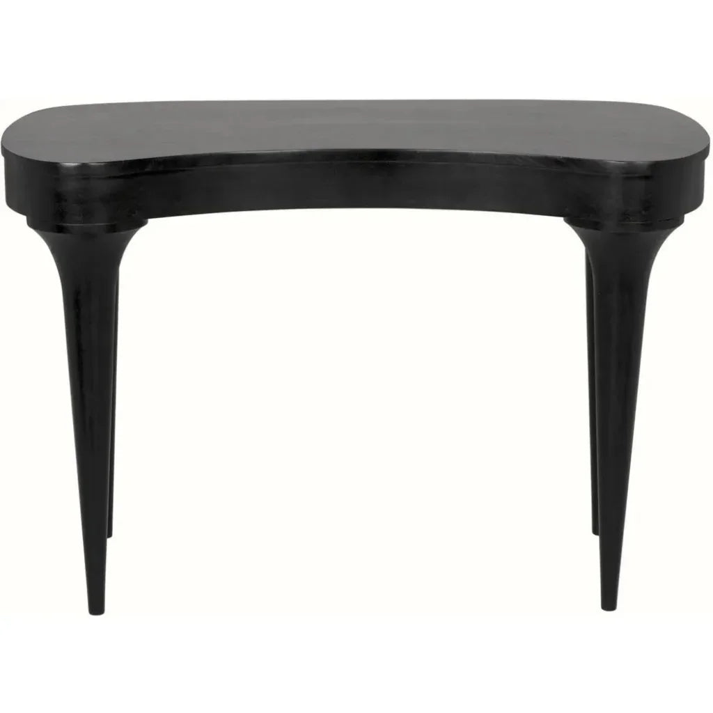 Rennie Desk Black Small Curved Desk-Home Office Desks-Noir-LOOMLAN