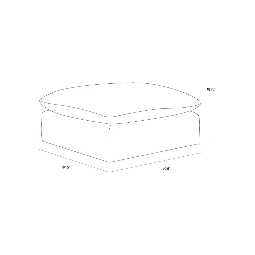 Reve Performance Fabric Modular Ottoman - LOOMLAN - SUNPAN - Ottomans