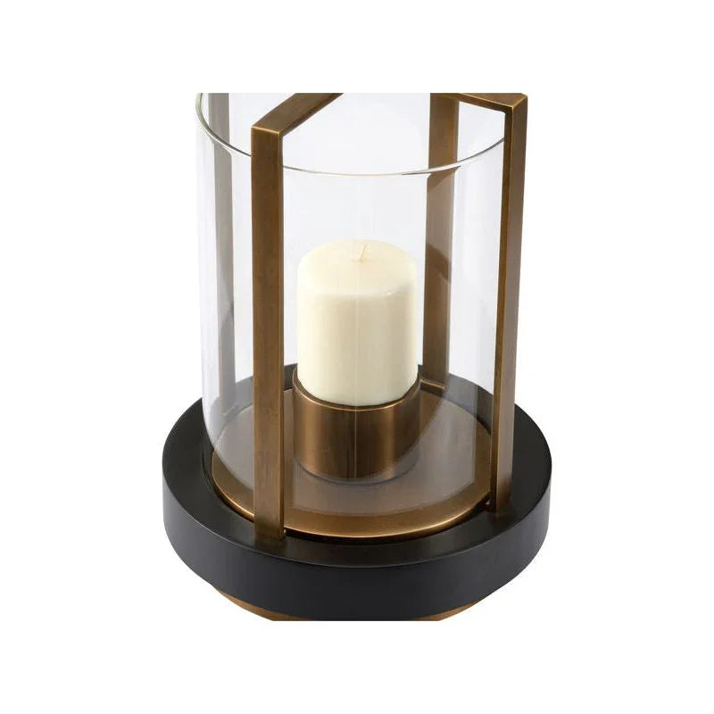 Revere Brass Circle Design Candleholder - LOOMLAN - Chelsea House - Candle Holders