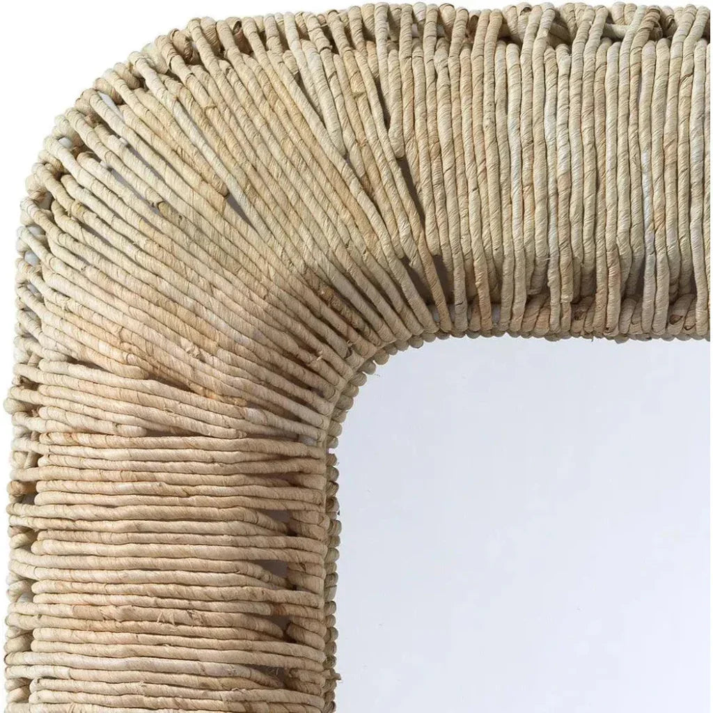 Reversible Corn Straw Rope Hollis Rectangle Wall Mirror - LOOMLAN - Jamie Young - Wall Mirrors