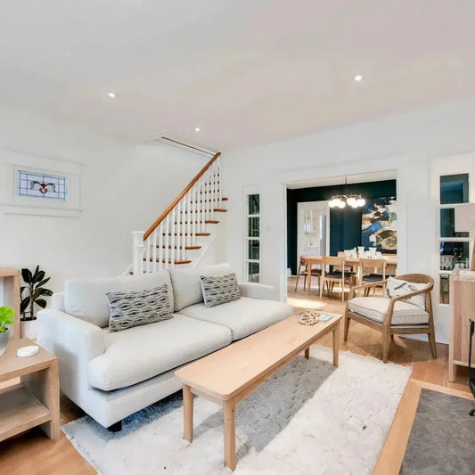 Reversible Cushions Loose Back Grey Sofa Beach Linen - LOOMLAN - LH Imports - Sofas & Loveseats