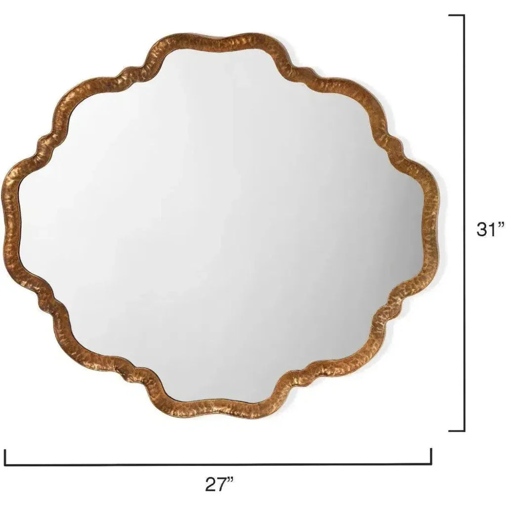 Reversible Position Antique Brass Elise Wall Mirror - LOOMLAN - Jamie Young - Wall Mirrors