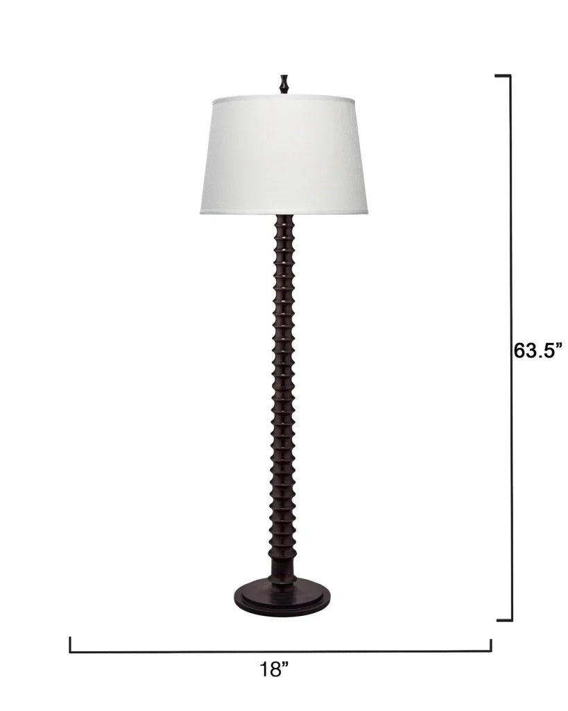 Revolution Wood Floor Lamp Black-Floor Lamps-Jamie Young-LOOMLAN