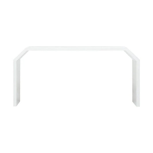 Rhea Modernist Architectural Shaped White Console Table - LOOMLAN - Chelsea House - Console Tables