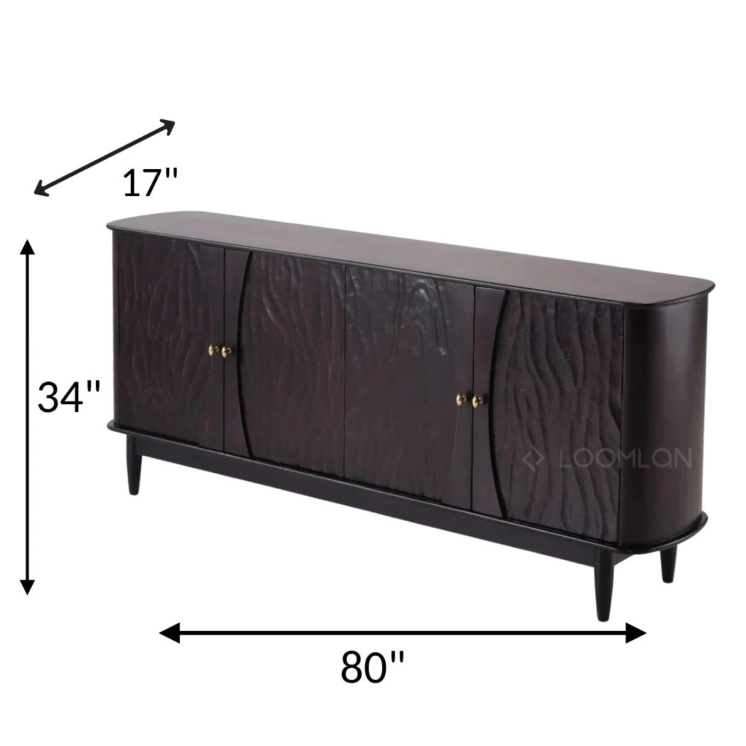 Rhovira Four Doors Wood Sideboard