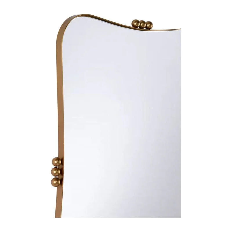 Rialto Antique Brass Finish Wall Mirror - LOOMLAN - Wildwood - Wall Mirrors