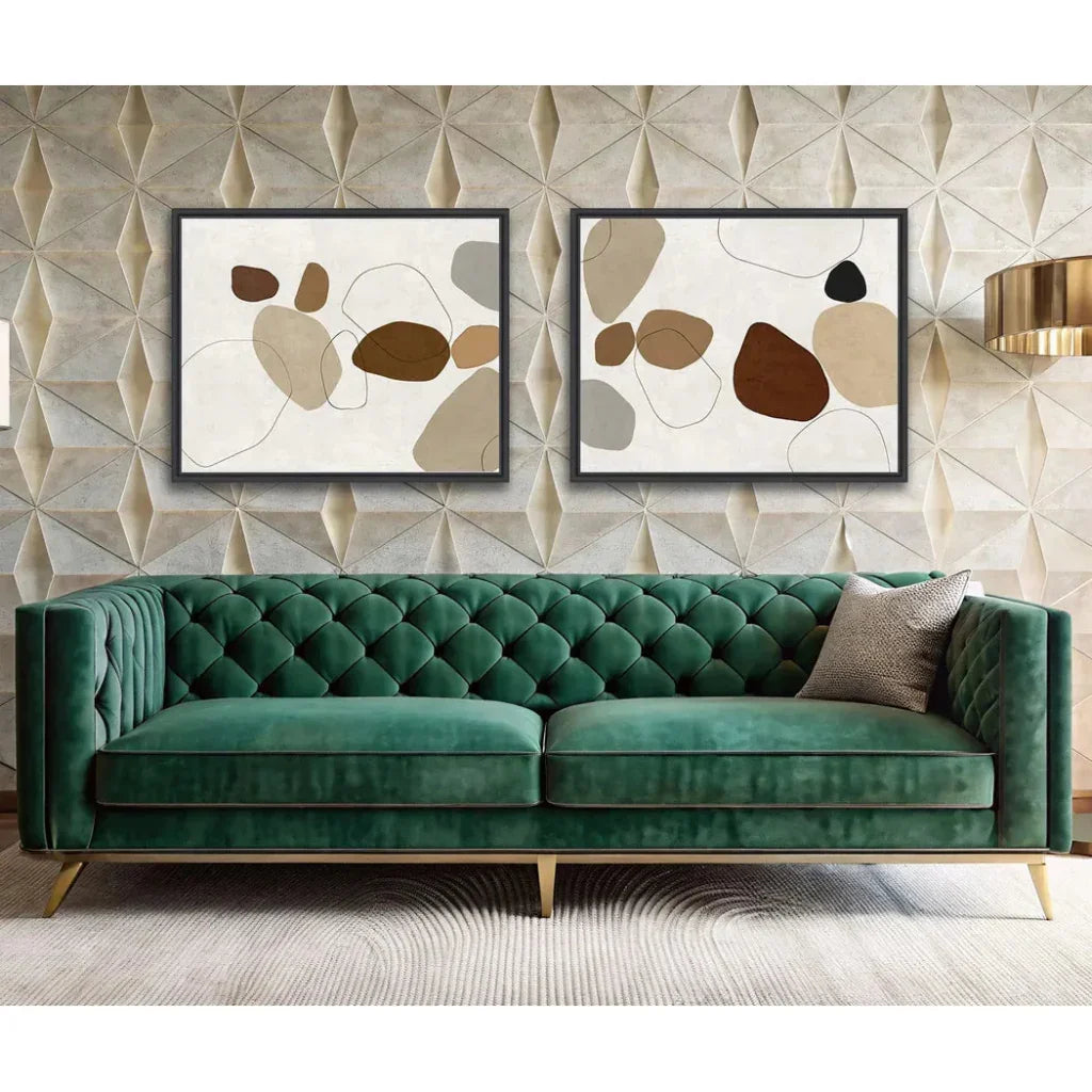 River Stones IV d Canvas Wall Art For Living Room - LOOMLAN - LOOMLAN - Canvas Art