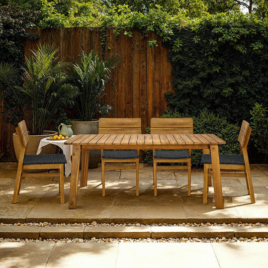 Riviera Wooden Outdoor Dining Table-Outdoor Dining Tables-LH Imports-LOOMLAN