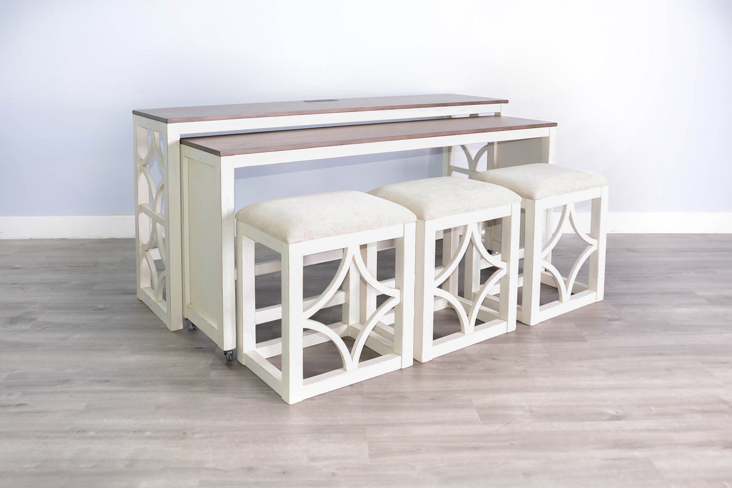 Rockwell Nesting Console Table with Stools 5PC