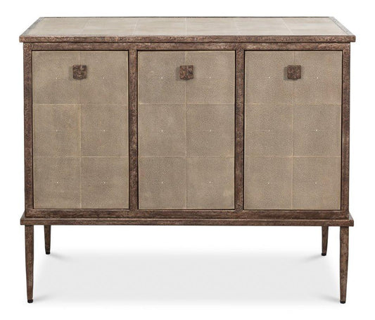 Roland Shagreen Leather Wrapped Sideboard - LOOMLAN - Sarreid - Sideboards