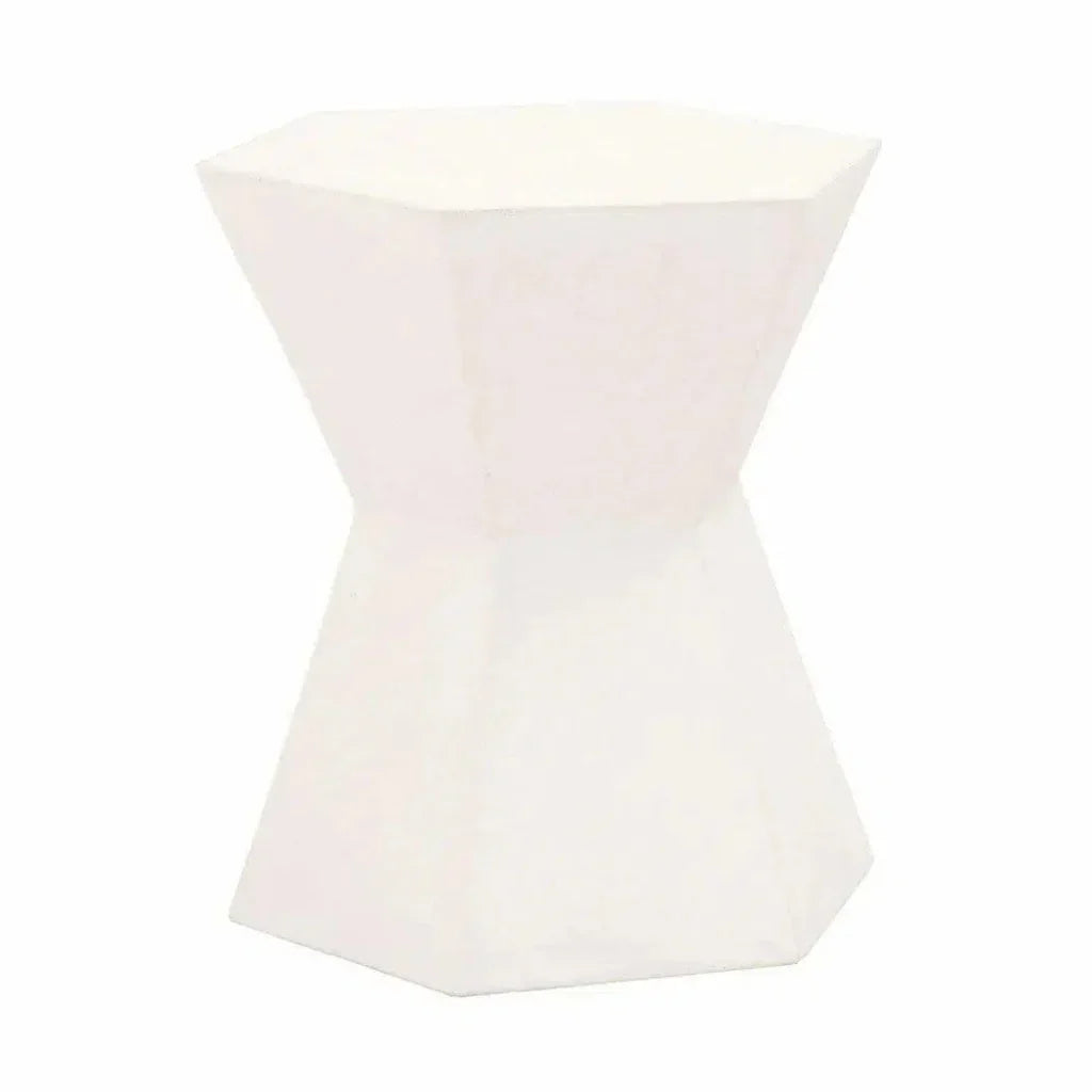 Round Bento Accent Table Ivory Concrete - LOOMLAN - Essentials For Living - Outdoor Side Tables