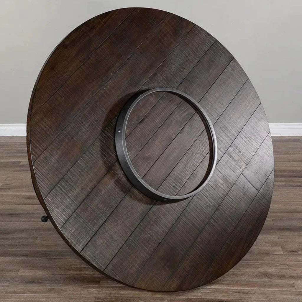 Round Counter Barrel Pub Table Stools 5 PC Set-Dining Table Sets-Sunny D-LOOMLAN