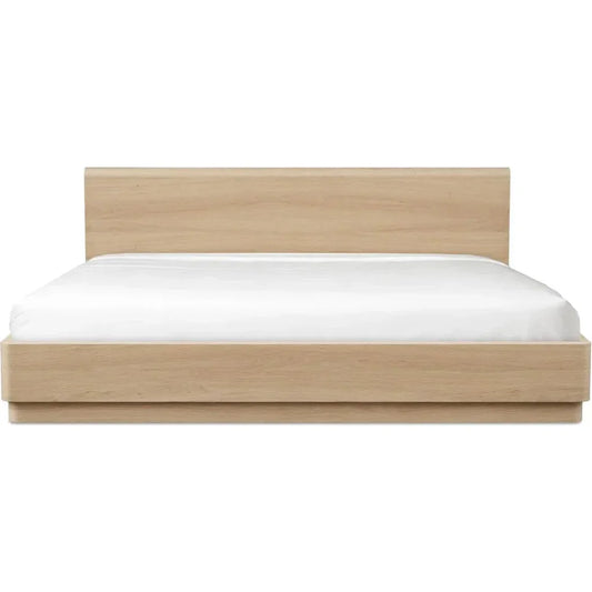 Round Off Wood Light Brown Bed - LOOMLAN - Moe's Home - Beds