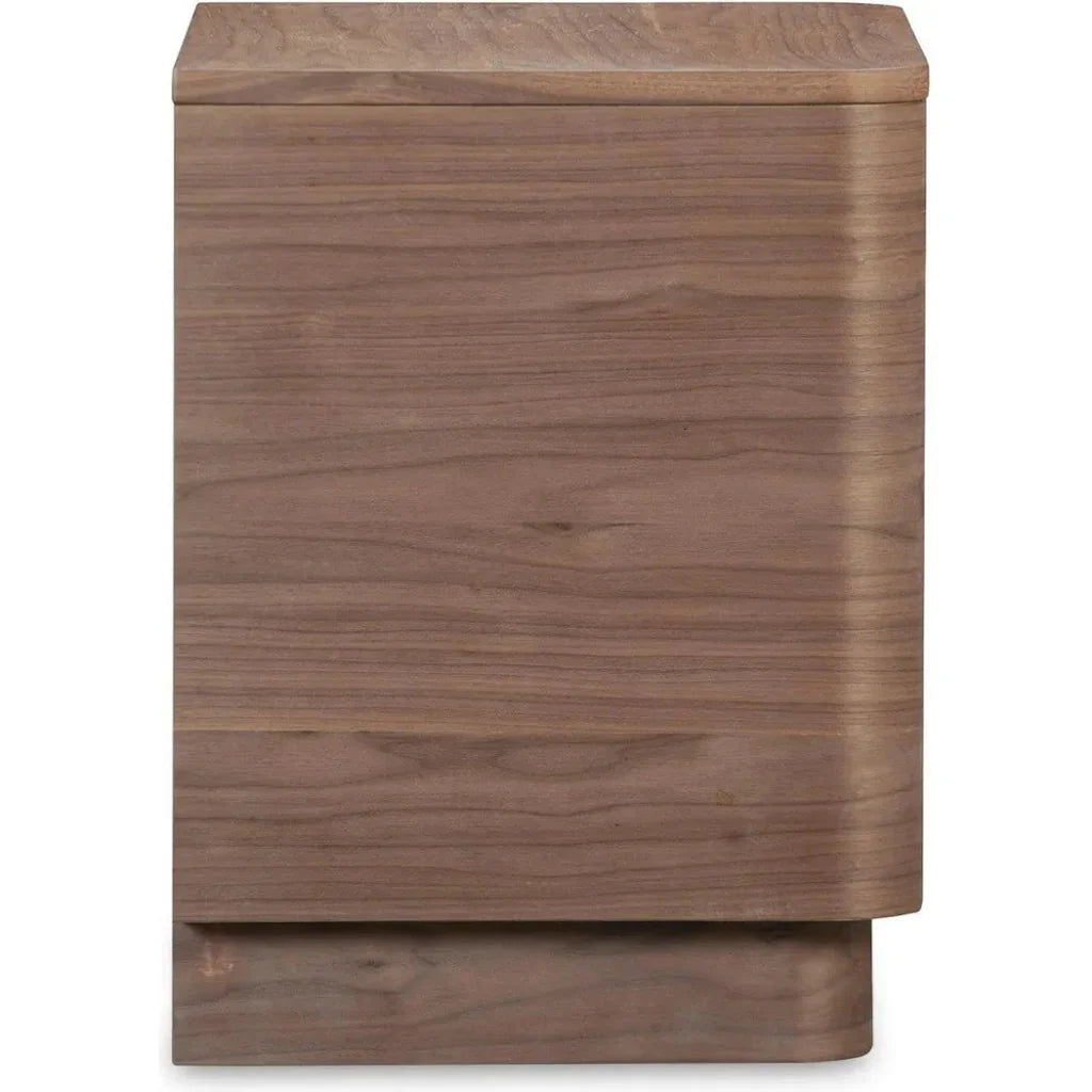 Round Off Wood Tall Nightstand - LOOMLAN - Moe's Home - Nightstands