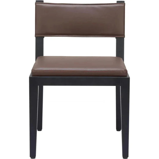 Roxas Wood Brown Armless Dining Chair 2PC - LOOMLAN - Zuo Modern - Dining Chairs